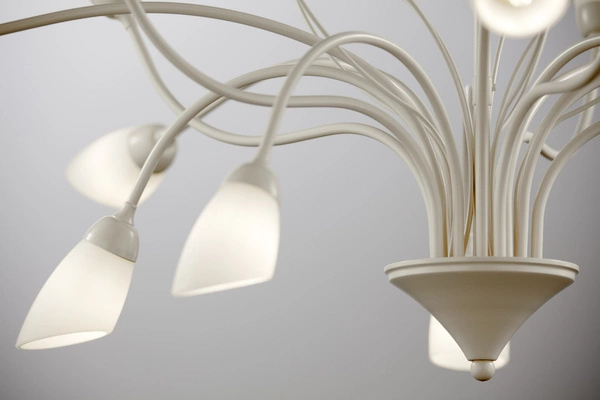 Klasyczny Żyrandol GLORIOSA wys. 50cm 10xG9 14W IP20 | piaskowo-szary