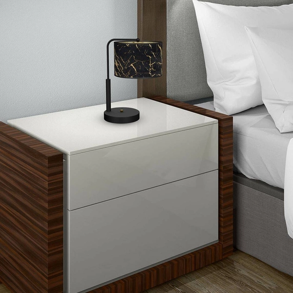 Lampka nocna SENSO Black/Gold 1xE27 wys. 37cm | czarny złoty