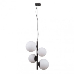 Lampa wisząca Riga wys. cał. 120cm 4xE14/E27 | czarna
