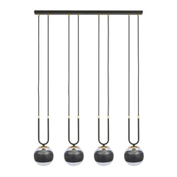 Lampa wisząca Emibig GLAM 4 Czarny/STRIPE 1113/4