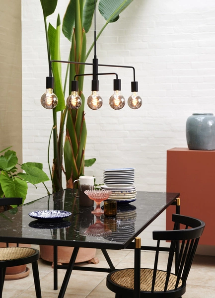 Lampa wisząca GLOOM E27 40W Metal | Czarny