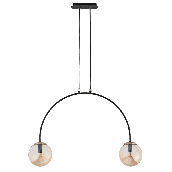 Lampa sufitowa ALFA BENDO CZARNA & ZŁOTA 2xE14 75cm | 62515