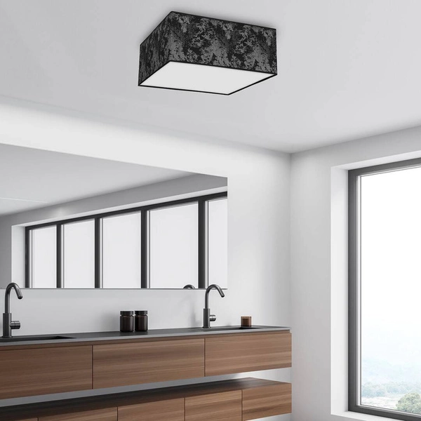 Lampa sufitowa SATINO, 50cm, czarny/srebrny, 3x60W E27, MLP7326