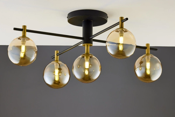 Nowoczesna Lampa sufitowa FIGARO wys. 34cm 5xG9 14W IP20 | Złoty