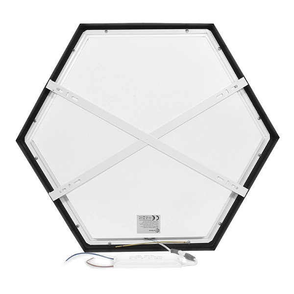 Panel LED Natynkowy HEXAGON BY-SLS-6C Plaster Miodu 40W Czarny
