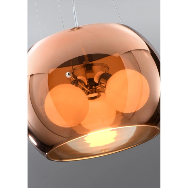 Lampa wisząca GEMO 30 cm 31-25104 chrom/szklany złoty klosz 3x40W G9