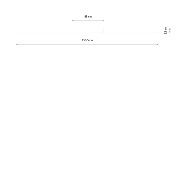 Lampa sufitowa GIAVELLOTTO LED L 31W 3000K 2900lm dług.150.5cm | Czarny 11888