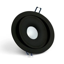 Oprawa wpuszczana STILLO RO 8W ciepła 3000K czarny śr. 11cm