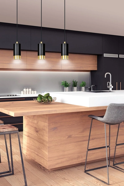 Lampa wisząca Emibig FUMIKO 3 BL/GOLD 817/3