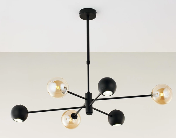 Nowoczesny Żyrandol MOKA wys. 47-69cm 3xG9 3xGU10
14W IP20 | Czarny