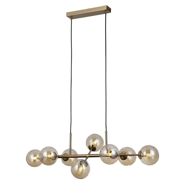 Lampa Erimida dł. 84cm 8xG9 | miodowy mosiądz