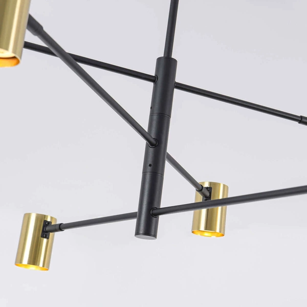Lampa sufitowa Snow 6, czarny/złoty, 6x50W GU10