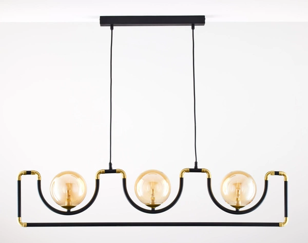 Nowoczesna Lampa wisząca HANZA wys. 30-100cm 3xG9 14W IP20 | Złoty