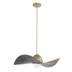 Designerska lampa wisząca KAPELLO M E27 60W śr. 55cm | złoty czarny