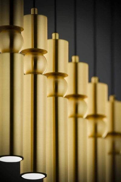 Nowoczesna Lampa wisząca ALAS wys. 120cm 6xG10 14W IP20 | Złoty