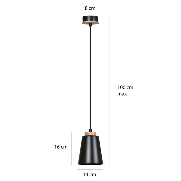 Lampa wisząca Emibig BOLERO 1 Czarny 442/1