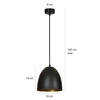 Lampa wisząca Emibig LENOX 1 Czarny / Biały 391/1