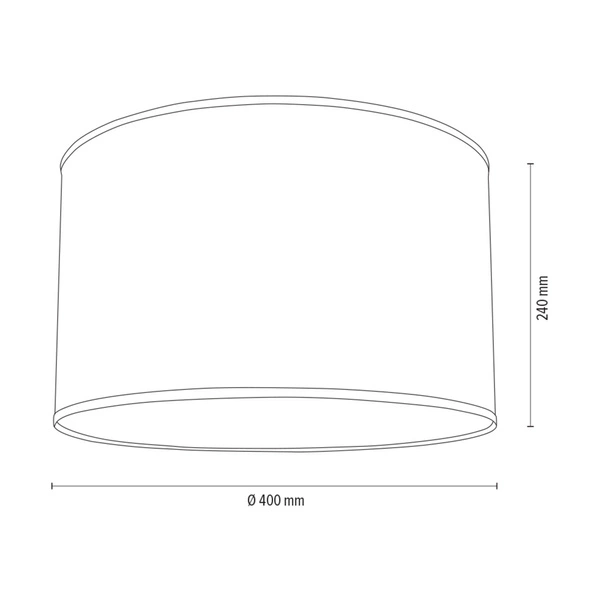 Abażur Cylinder E27 H35 Szara tkanina bawełniana A0503