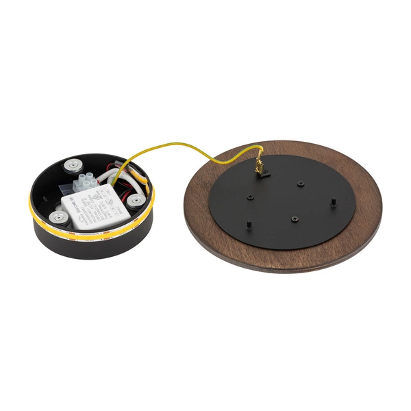 Kinkiet RING TIMBER LED S śr. 15cm 7W barwa ciepła 3000K | ciemne drewno 11288