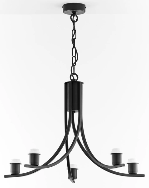 Klasyczny Żyrandol ARTHUR wys. 71cm 5xE27 15W IP20 | czarny
