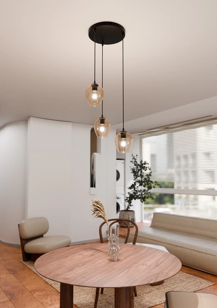 Lampa wisząca Emibig ISTAR 3 BL PREMIUM MIODOWY 681/3PREM