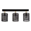 Lampa Sufitowa Nevoa 3xE27 Max.25W Czarny Metal/Złoty Metal/Czarny Klosz Tkaniny 56392304