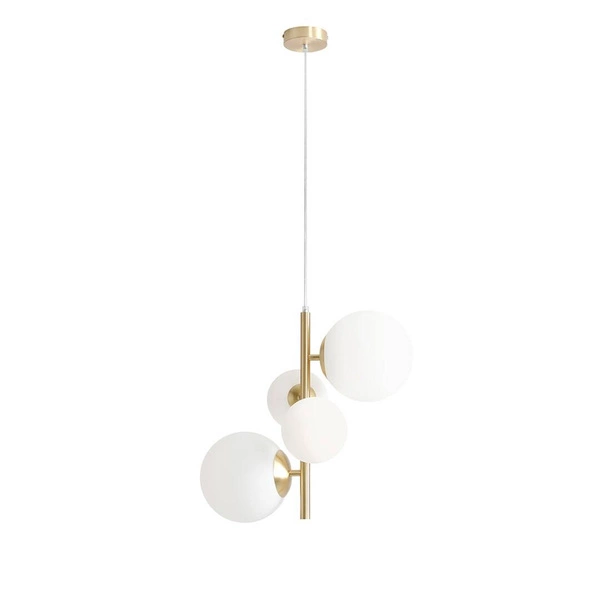 Aldex Lampa wisząca BLOOM 4 BRASS 1091L40 mosiądz/biały 2x40W E14 + 2x60W E27
