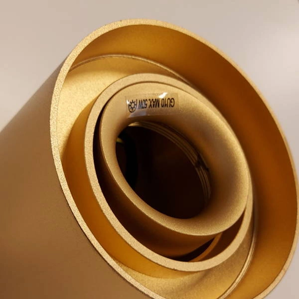 Oprawa sufitowa spot tuba natynkowa BORK R śr. 11,5cm złoty