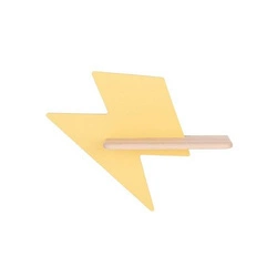 Kinkiet dziecięcy z półką LIGHTNING 21-75604 żółta błyskawica 5W LED barwa neutralna 4000K