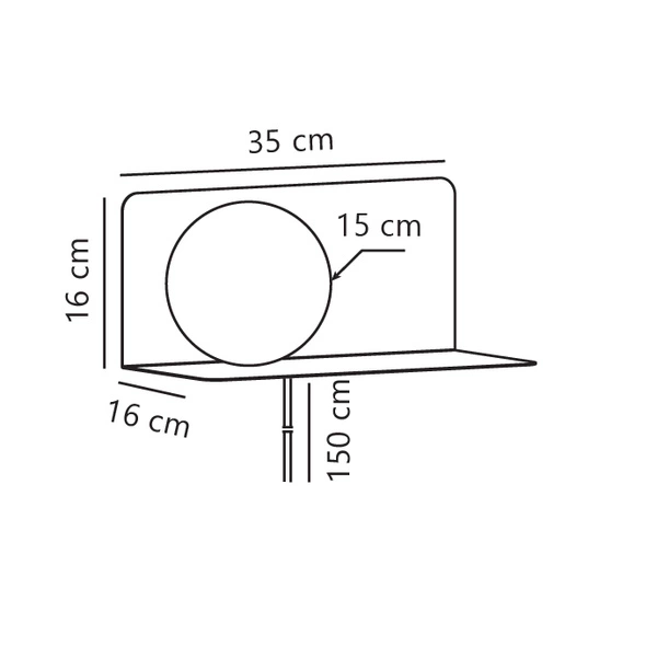 Kinkiet LILIBETH E14 25W Metal | Czarny