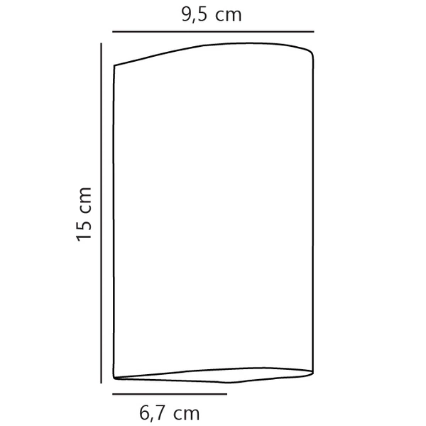 Kinkiet ASBOL LED 3000K Biała ciepła Aluminium | Czarny