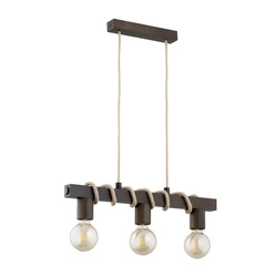 Lampa wisząca ALFA KALIPSO RETRO DREWNIANA 3xE27 60cm | 62249