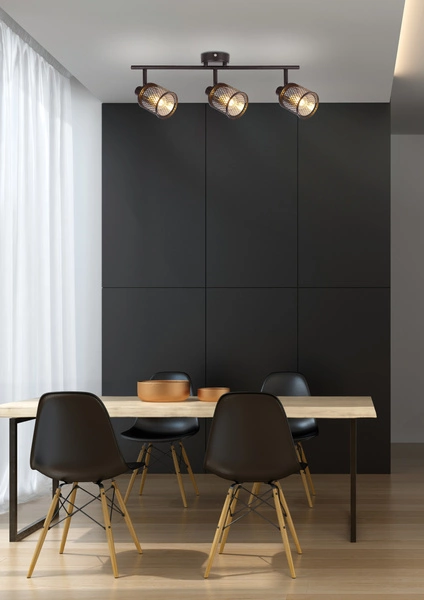 Lampa sufitowa CANABERA 3xE14 kawowe złoto/bursztynowy 93-82541