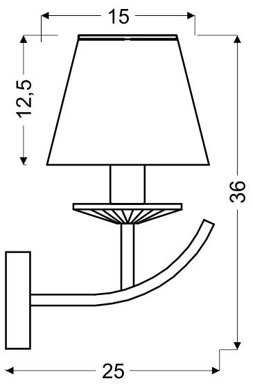 Kinkiet VALENCIA 21-84418 chrom/biały 1x40W E14