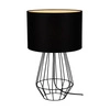 Lampa stołowa Endorfina 1xE27 maks. 60W Czarny metal/czarny kabel PCV/czarny klosz z tkaniny 7324104