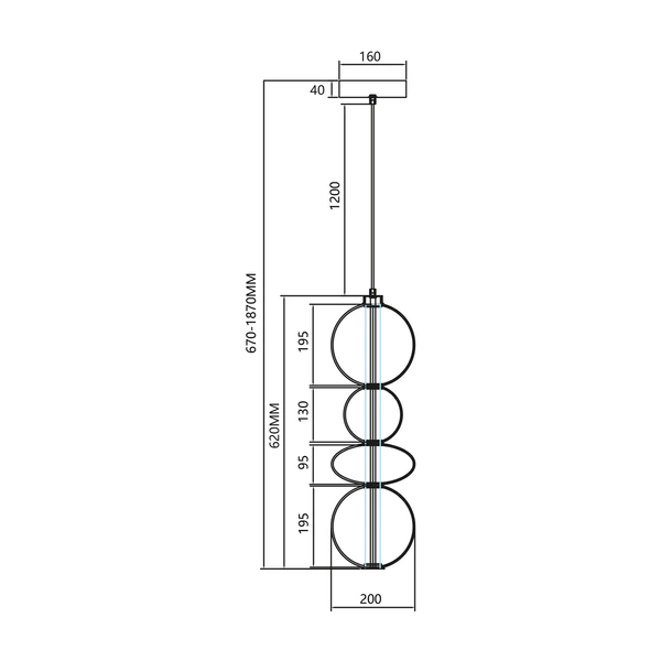 Lampa wisząca DAPHNE WHITE 36W