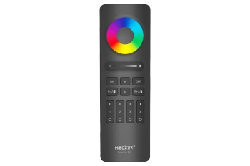 Smukły pilot sterownika LED na magnes CCT+RGB 4-strefy | czarny