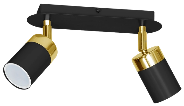 Lampa sufitowa JOKER, MLP6124, czarny/złoty, 2x8W GU10