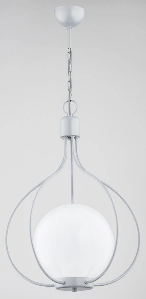 Lampa wisząca ALFA REMI 250 SREBRNA 1xE27 43cm | 60739