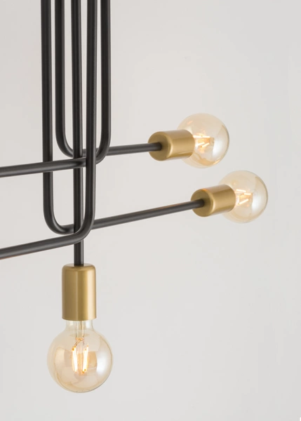 Lampa Sigma GINO 5 plafon czarny złoty 32382