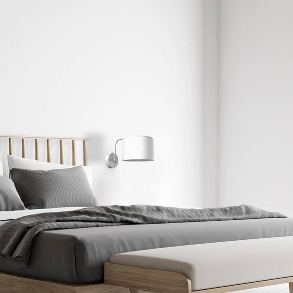 Kinkiet ALBION, MLP7504, biel/bawełna, 1x60W E27