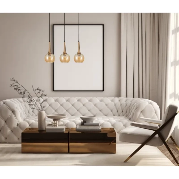 Lampa wisząca Italux Favera PND-42361-3-BRO-AMB