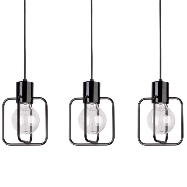 Lampa wisząca AURA III kwadrat czarna