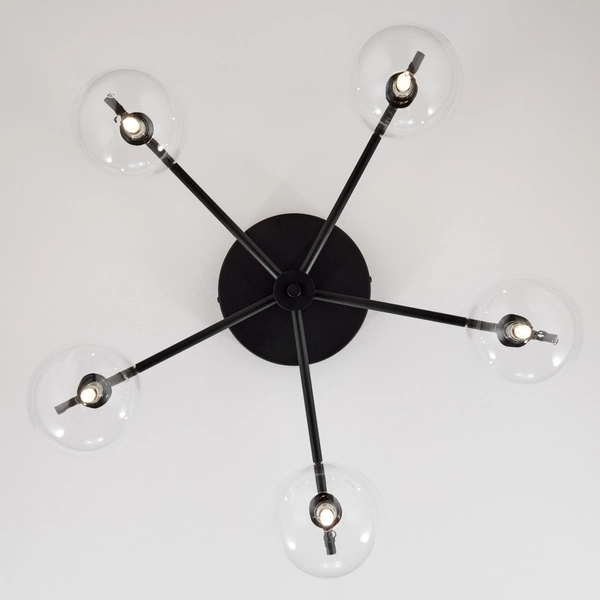 Nowoczesna Lampa sufitowa PRATO wys. 27cm 5xG9 14W IP20 | czarny