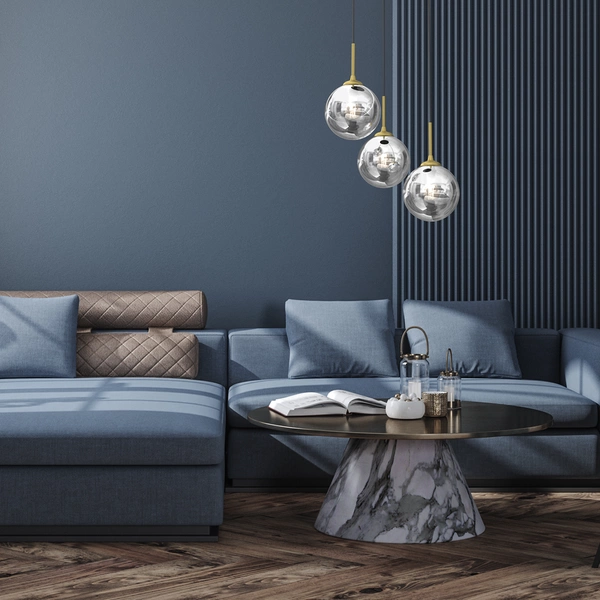 Stylowa lampa wisząca REFLEX MLP8416, czarny/złoty, 3x40W E14