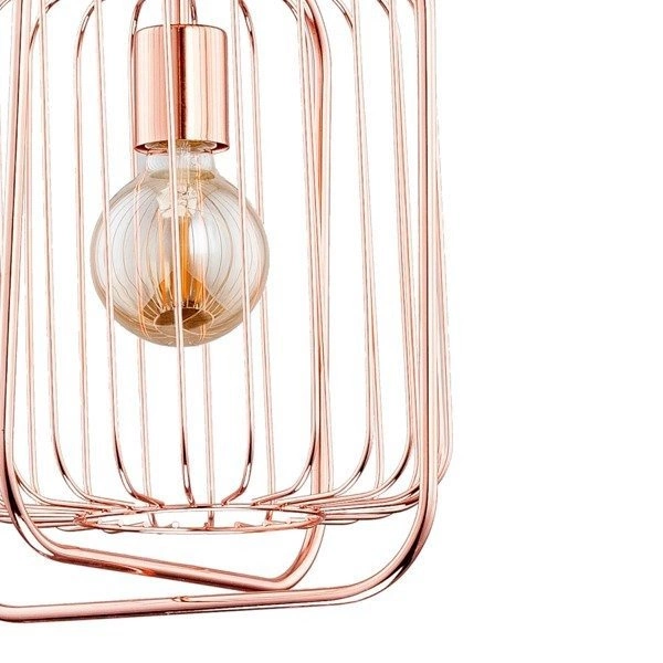 Lampa miedziana klatka ROLER II MIEDŹ 31cm