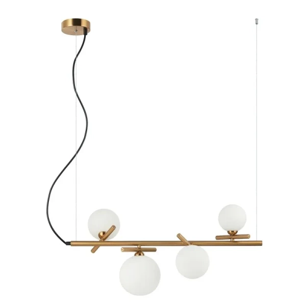 Lampa wisząca Reverso dł. 70cm 4xG9 | mosiężny