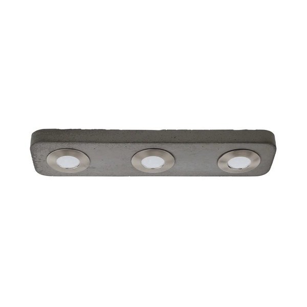 Fajna lampa sufitowa w zestawie Zintegrowany 3xLED 300lm 3000K 5W Szary Beton/Satynowy Metal 2291336