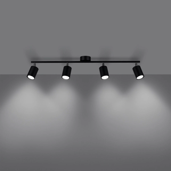 Plafon LEMMI 4L czarny