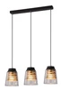 Lampa wisząca FRESNO, 33-78094, czarny/transparentny/złoty, 3x60W E27